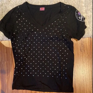 🌀Black v-neck t shirt 👚🖤